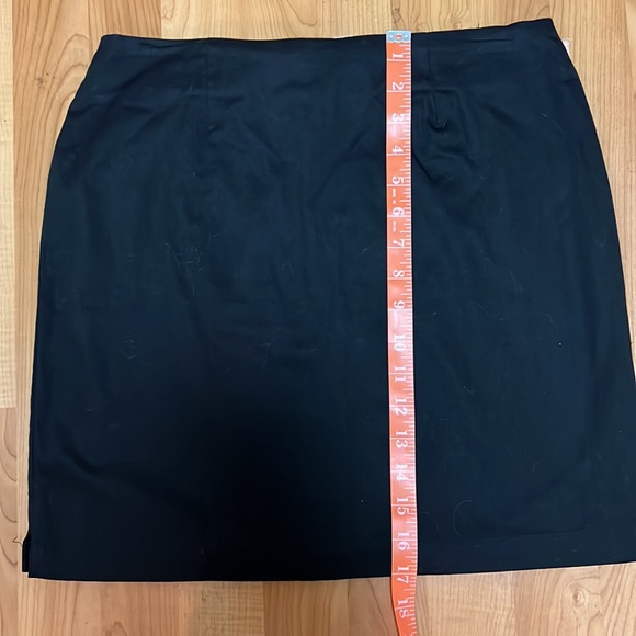 Black Skirt, mini, not too short - 17” long. Size 6. Zips in back. - Picture 2 of 7